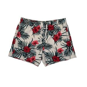 H&M Men's Floral Hybrid Shorts - Red and Green